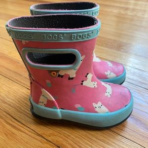 Baby Bogs rain boots llama print